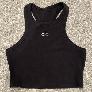 Alo Cotton Ribbed Racerback Tank-Size Small